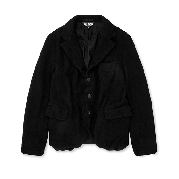 Comme Des Garcons BLACK Comme des Garçons - Uld Nylon Tailored Jacket Overtøj Sort | 25840-USQN