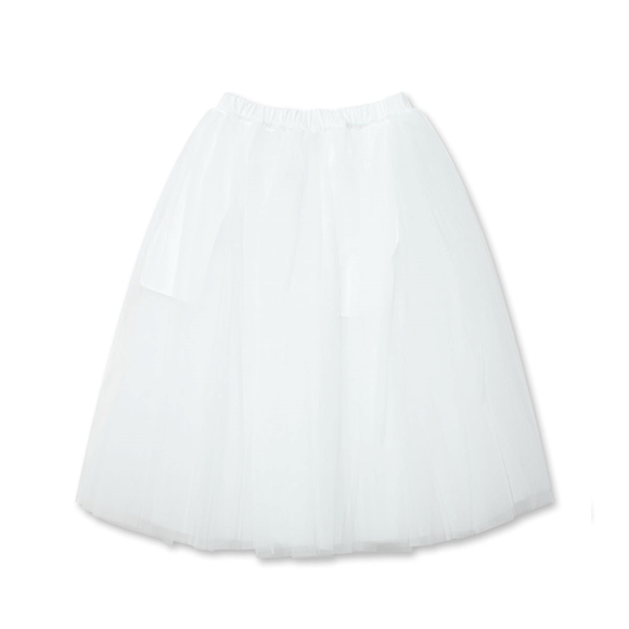 Comme Des Garcons BLACK Comme des Garçons - Nylon Tulle Skirt Skjorte Hvide | 30927-VKFE