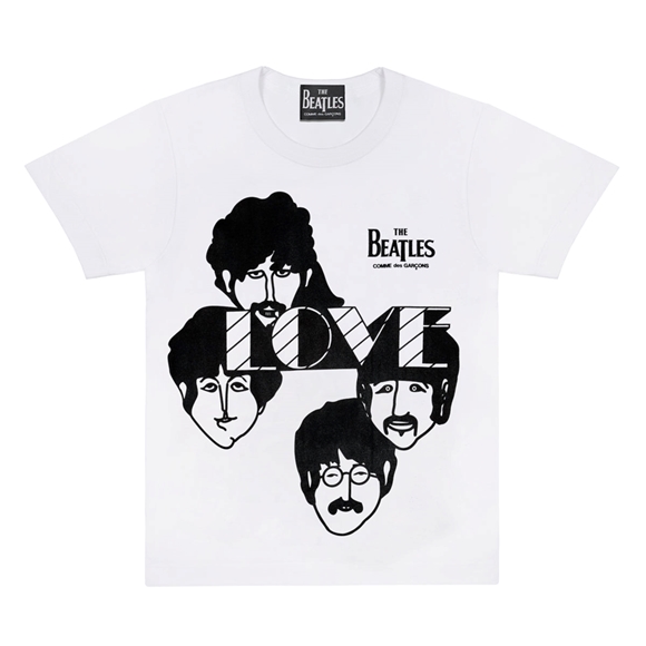 Comme Des Garcons CDG Beatles - Love T-Shirt T-Shirts Hvide | 42368-ZLHP