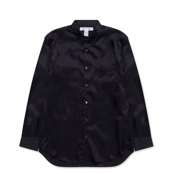 Comme Des Garcons CDG Shirt Forever - Classic Fit Cupro Shirt Toppe Herre Mørkeblå | 30849-VAUM