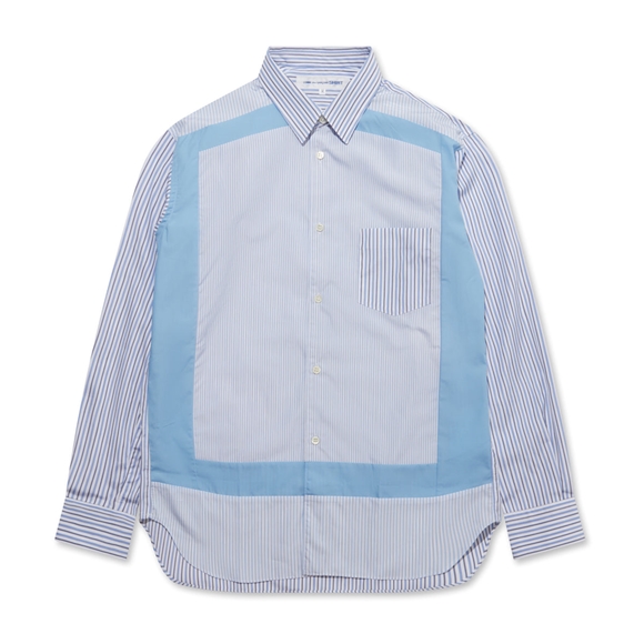 Comme Des Garcons CDG Shirt Forever - Classic Fit Contrast Stripe Shirt Toppe Herre Stripe/Mix | 68942-ROUJ