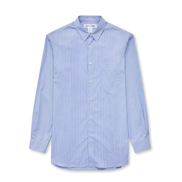 Comme Des Garcons CDG Shirt Forever - Classic Fit Yarn Dyed Poplin Shirt Toppe Herre Stripe 2 | 95024-WPMH