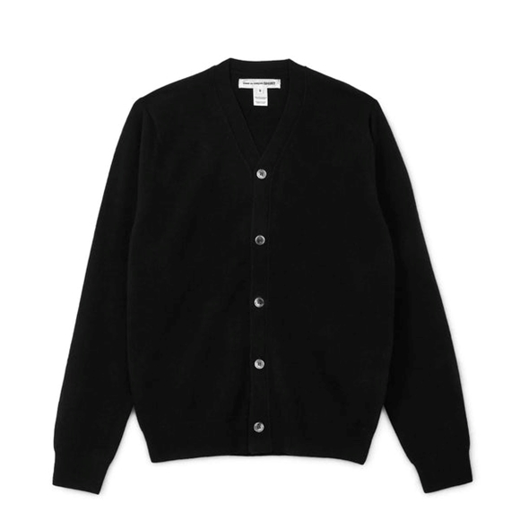 Comme Des Garcons CDG Shirt Forever / FZ-N105-PER-1 / Cardigan V-neck Strikkevarer Herre Sort | 35067-KLYQ