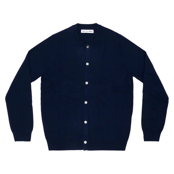 Comme Des Garcons CDG Shirt Forever / FZ-N106-PER-2 / Cardigan Crew neck Strikkevarer Herre Mørkeblå | 41736-WSFZ