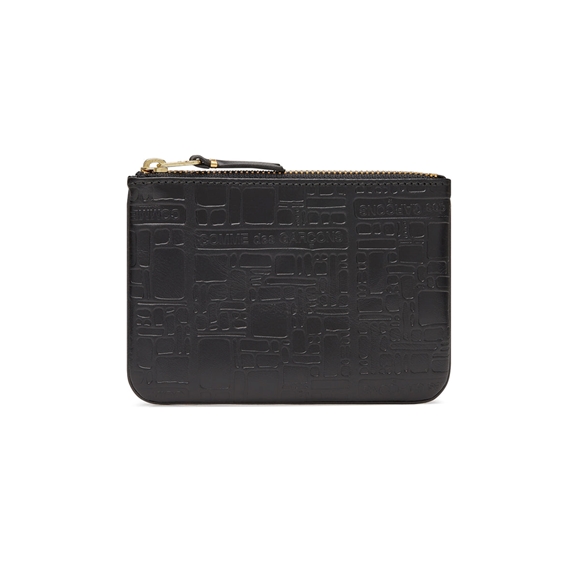 Comme Des Garcons CDG Wallet - Embossed Logo Zip Pouch - SA8100EL Embossed Logo Sort | 18245-FQNE