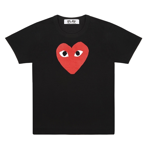 Comme Des Garcons PLAY T-Shirt Large Red Heart Short Sleeve Unisex Sort | 09872-SGZO