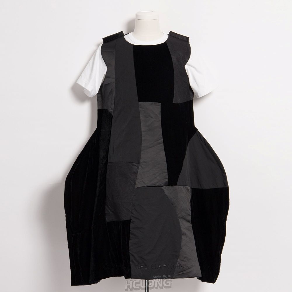 Comme Des Garcons BLACK Comme des Garçons - Patchwork Kjole Dresses Dame Sort | 01546-KYVC