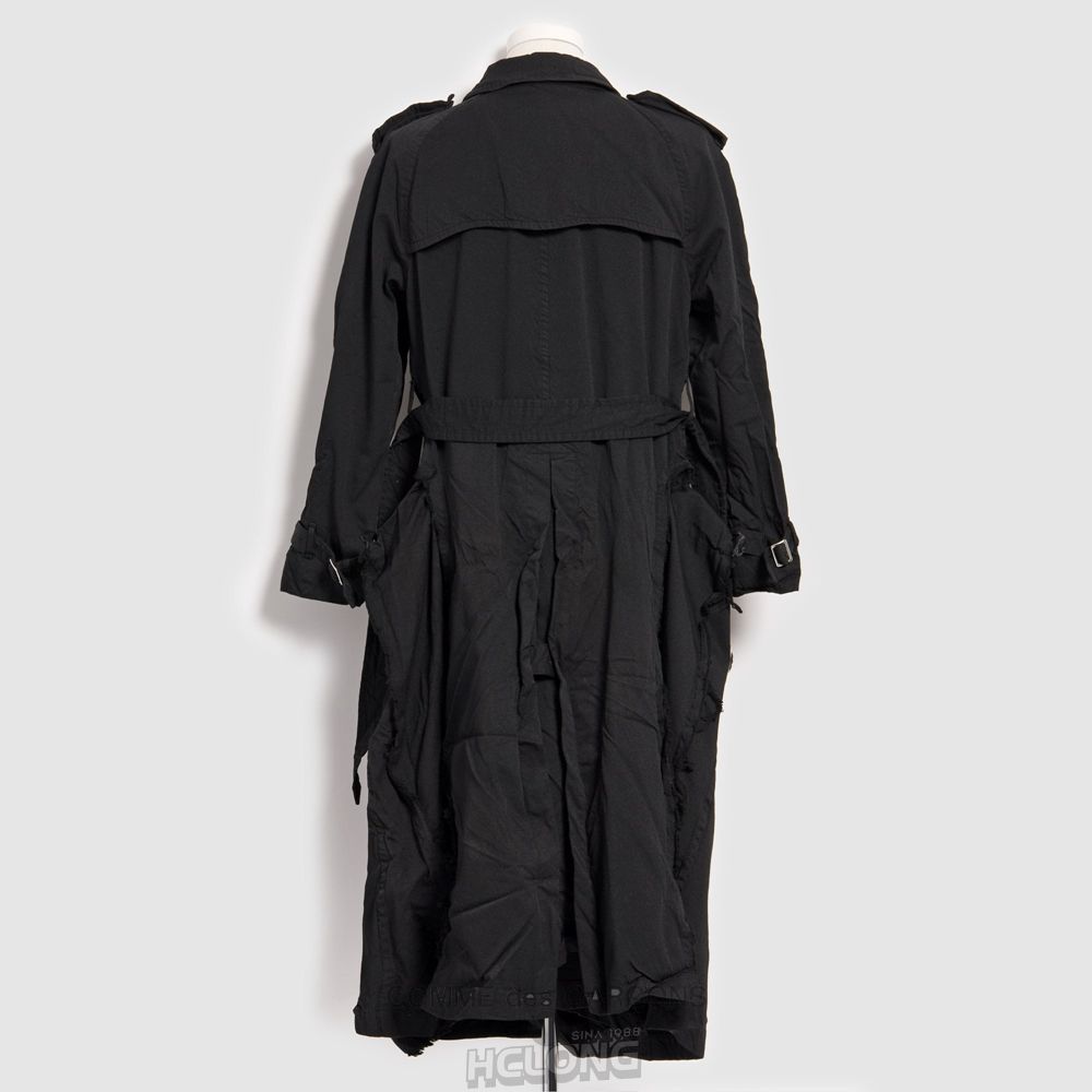 Comme Des Garcons BLACK Comme des Garçons - Double Breasted Trench Coat Overtøj Sort | 03127-FWSH