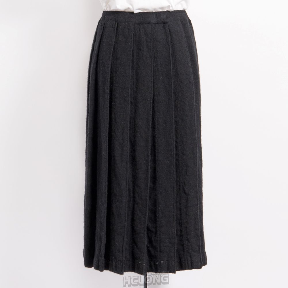 Comme Des Garcons BLACK Comme des Garçons - Plisseret Skirt Nederdel Dame Sort | 05716-YCLT