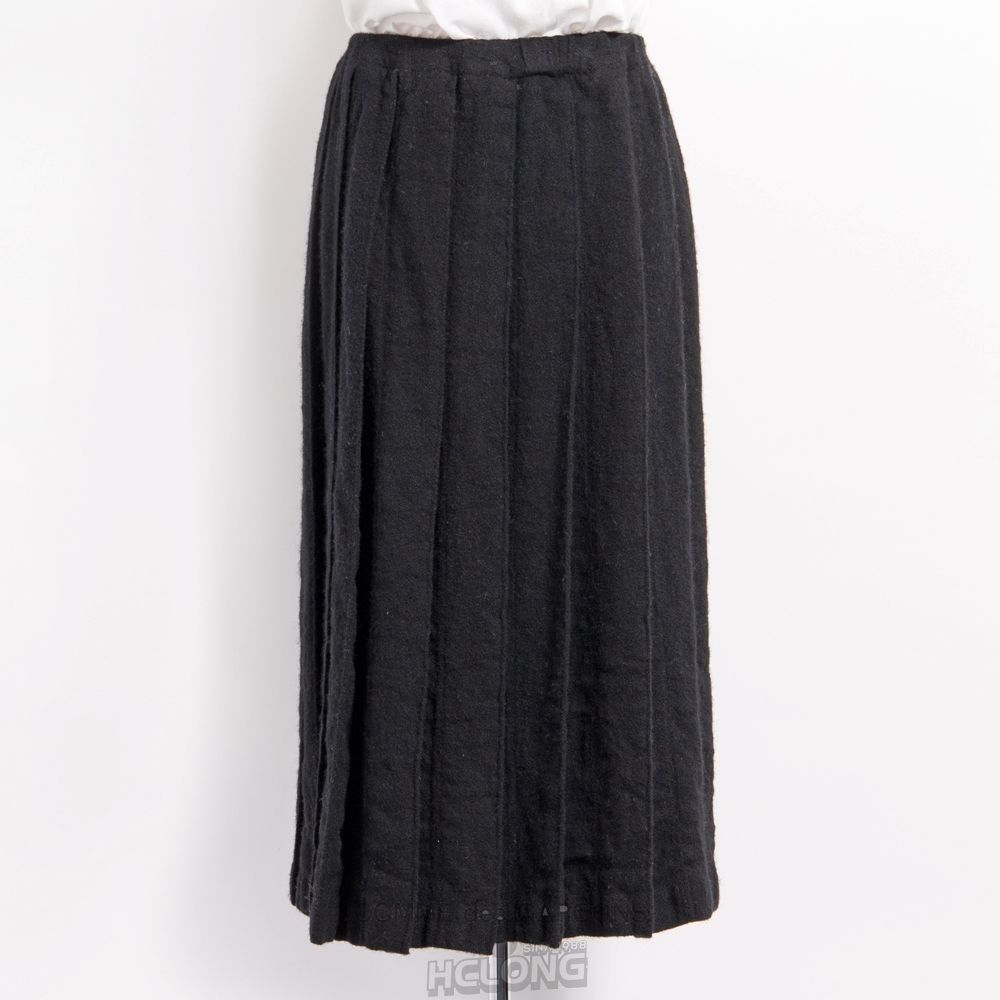 Comme Des Garcons BLACK Comme des Garçons - Plisseret Skirt Nederdel Dame Sort | 05716-YCLT