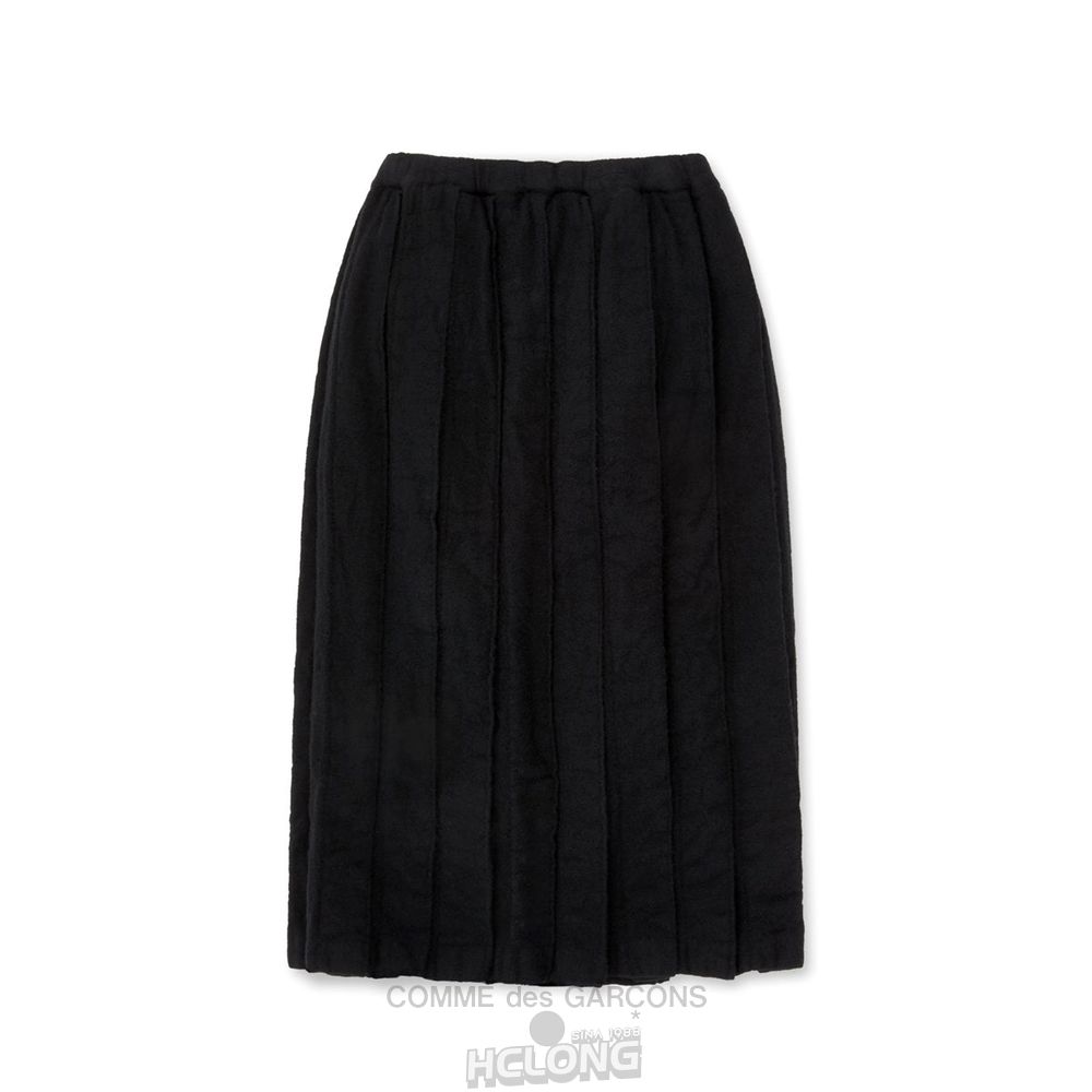 Comme Des Garcons BLACK Comme des Garçons - Plisseret Skirt Nederdel Dame Sort | 05716-YCLT