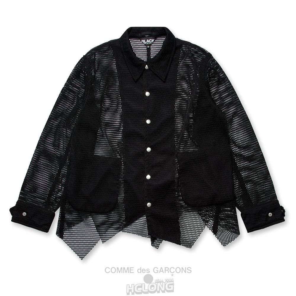 Comme Des Garcons BLACK Comme des Garçons - Raschel Mesh Jacket Overtøj Sort | 05893-JITP