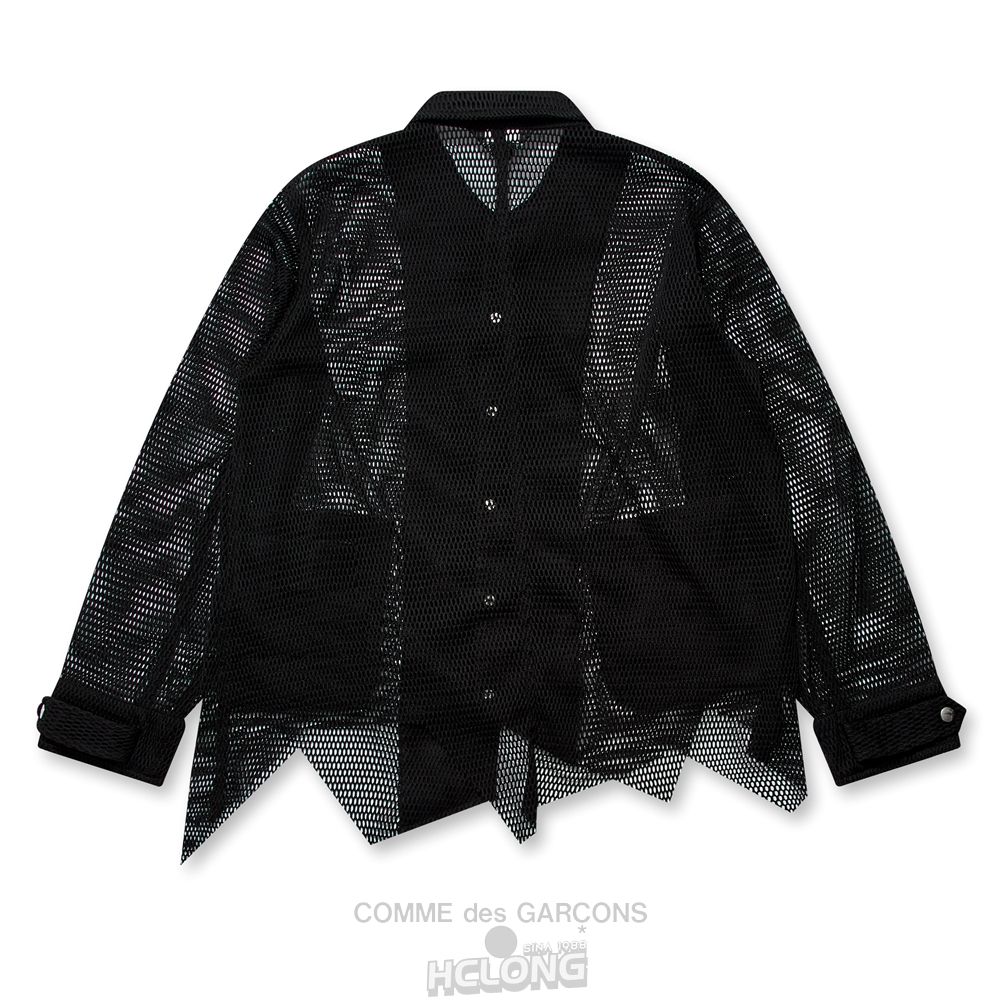 Comme Des Garcons BLACK Comme des Garçons - Raschel Mesh Jacket Overtøj Sort | 05893-JITP