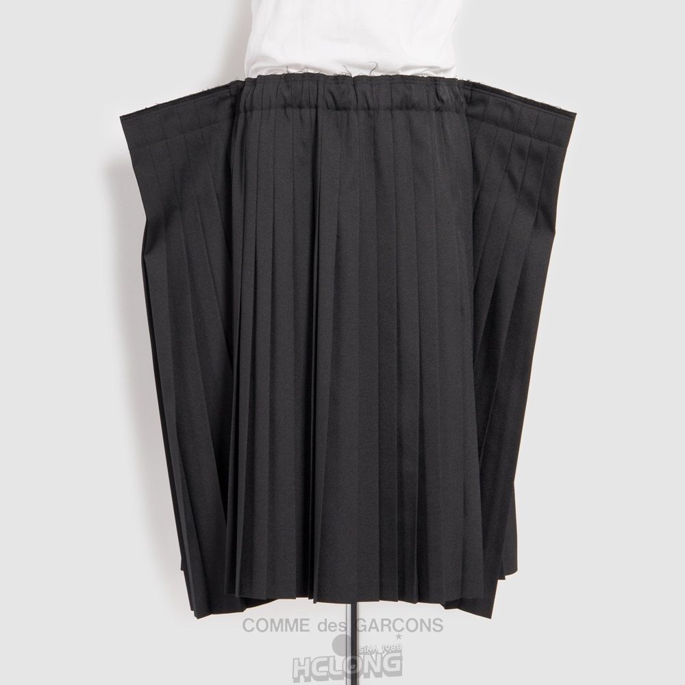 Comme Des Garcons BLACK Comme des Garçons - Plisseret Skirt Nederdel Dame Sort | 14275-AUHT