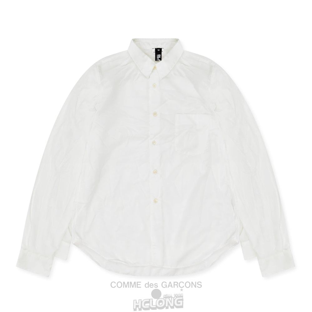 Comme Des Garcons BLACK Comme des Garçons - Polyester Double Sleeve Shirt Skjorte Hvide | 19368-ZTPR