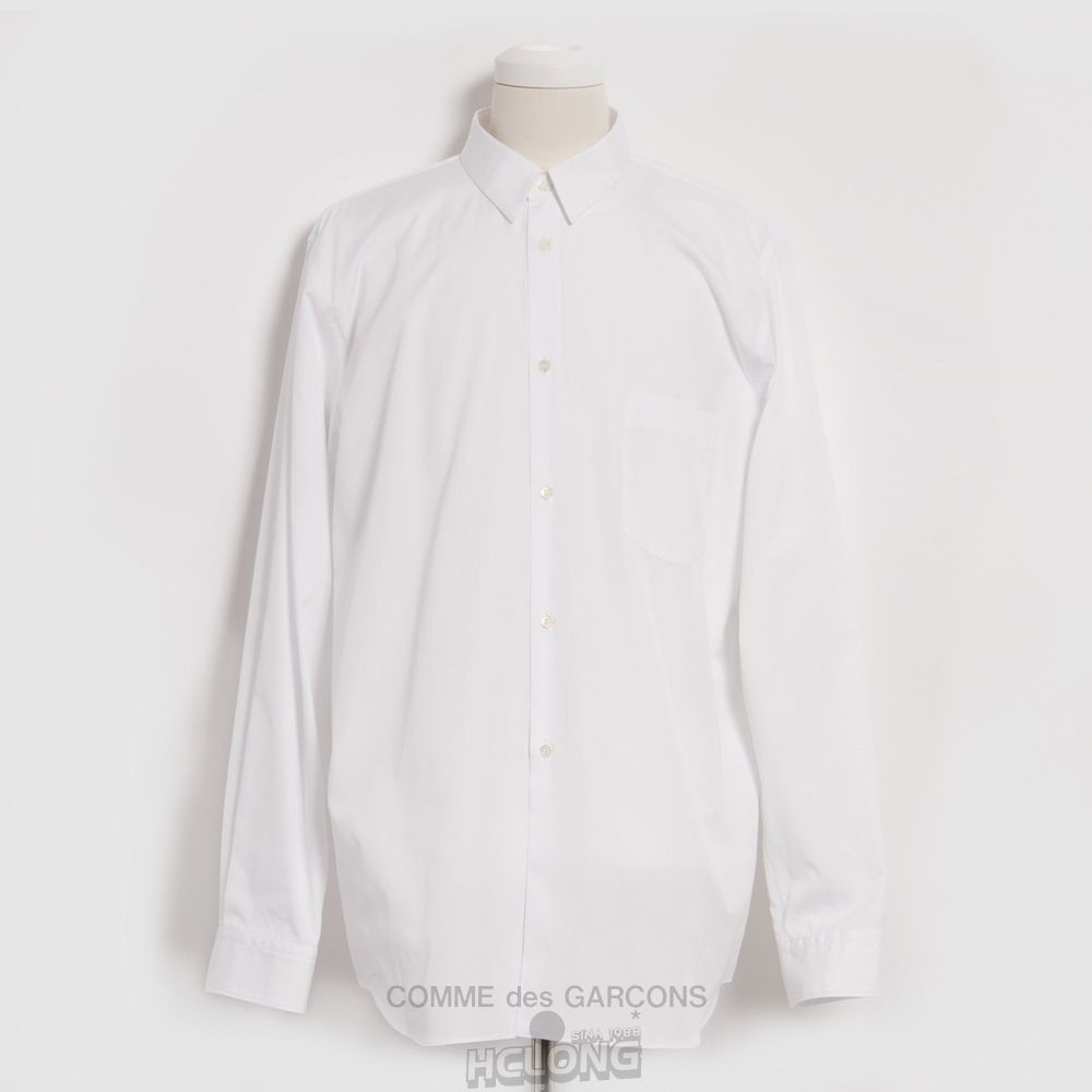 Comme Des Garcons BLACK Comme des Garçons - Oversized Bomulds Shirt Skjorte Hvide | 21397-QUZY