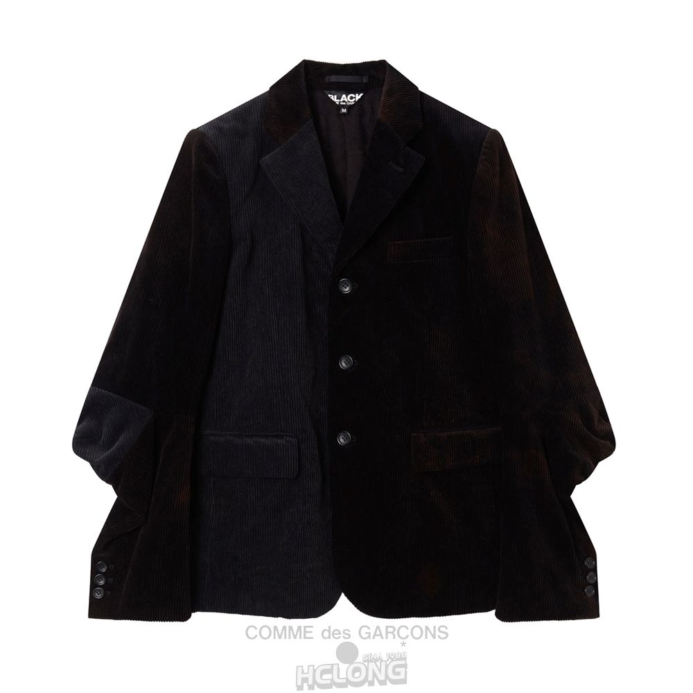 Comme Des Garcons BLACK Comme des Garçons - Combination Corduroy Jacket Overtøj Sort | 24357-DRJU