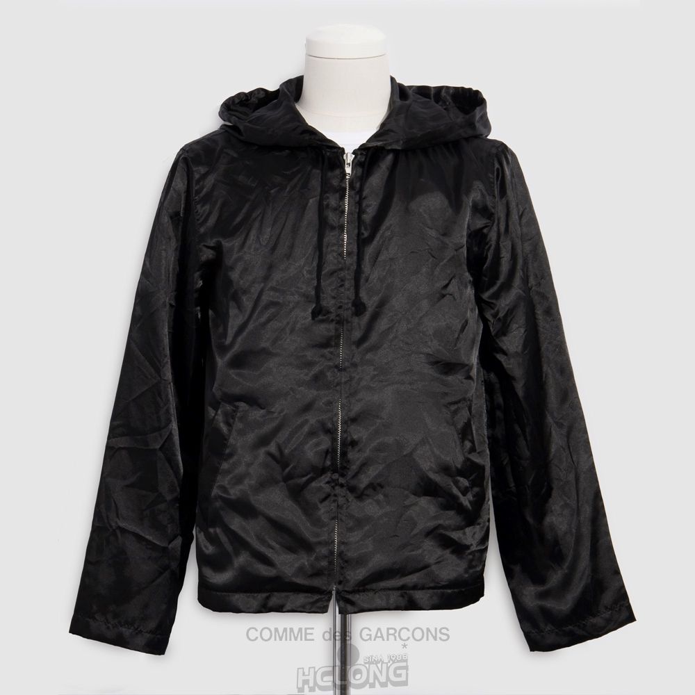 Comme Des Garcons BLACK Comme des Garçons - Hætte Blouson Overtøj Sort | 25097-JWND