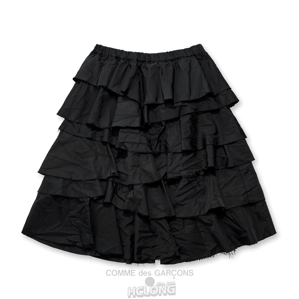 Comme Des Garcons BLACK Comme des Garçons - Tiered Skirt Skjorte Sort | 25764-CBMH