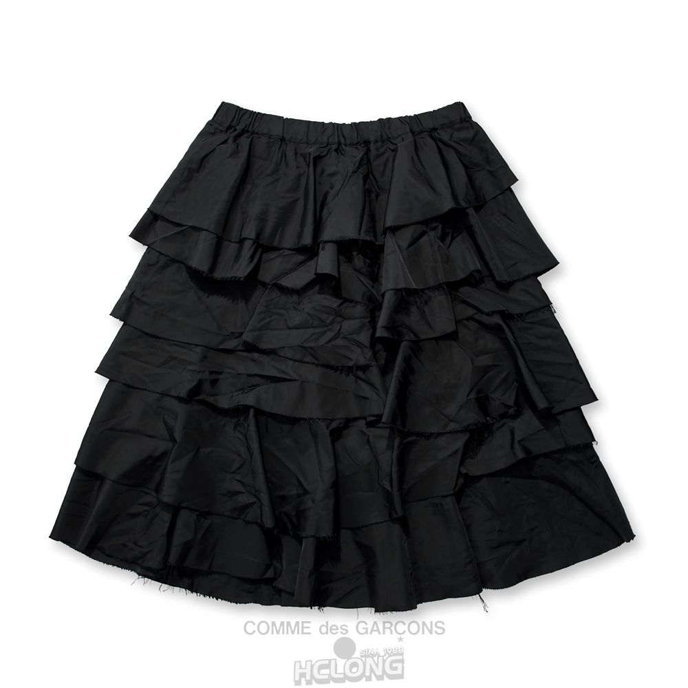 Comme Des Garcons BLACK Comme des Garçons - Tiered Skirt Skjorte Sort | 25764-CBMH