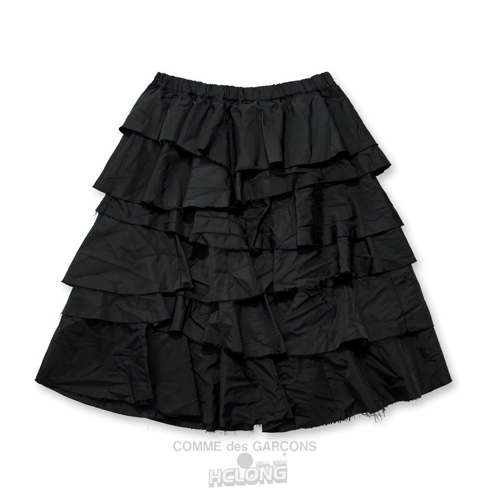 Comme Des Garcons BLACK Comme des Garçons - Tiered Skirt Skjorte Sort | 25764-CBMH