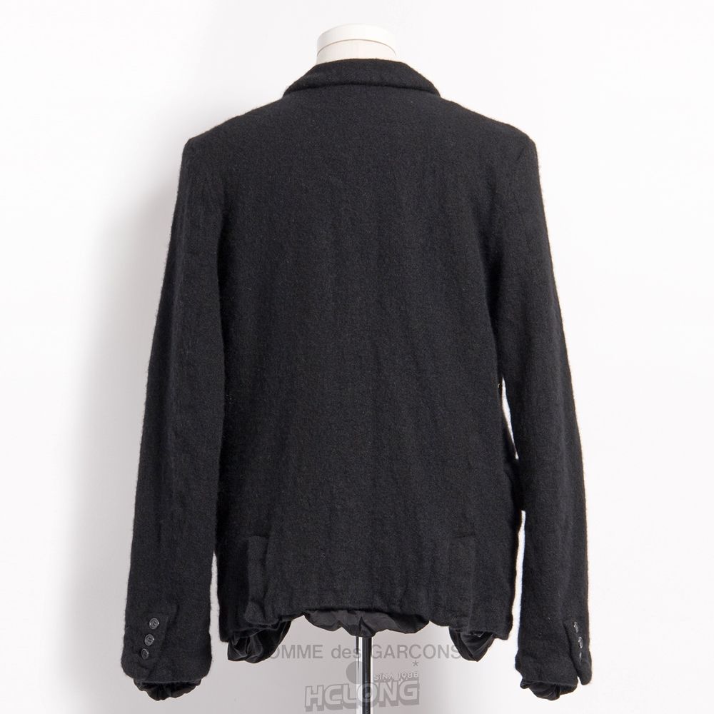 Comme Des Garcons BLACK Comme des Garçons - Uld Nylon Tailored Jacket Overtøj Sort | 25840-USQN