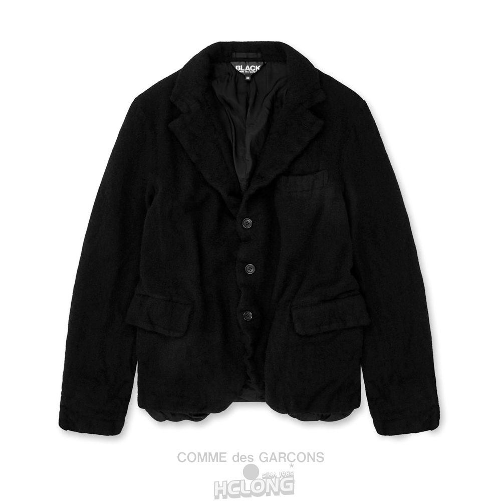 Comme Des Garcons BLACK Comme des Garçons - Uld Nylon Tailored Jacket Overtøj Sort | 25840-USQN