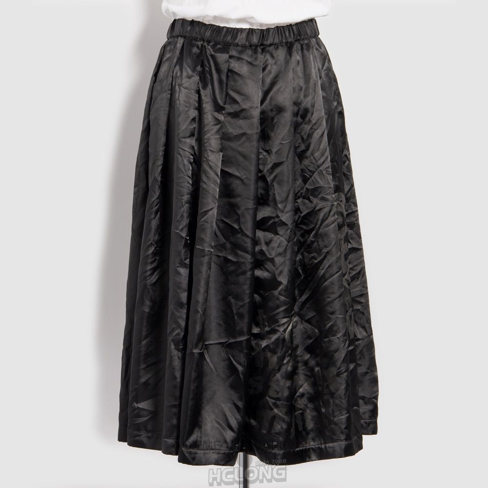 Comme Des Garcons BLACK Comme des Garçons - Message Print Skirt Nederdel Dame Sort | 28465-VSMW