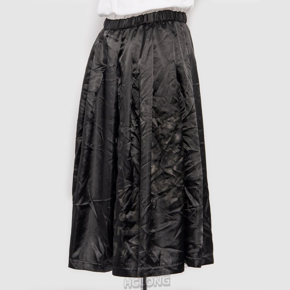 Comme Des Garcons BLACK Comme des Garçons - Message Print Skirt Nederdel Dame Sort | 28465-VSMW