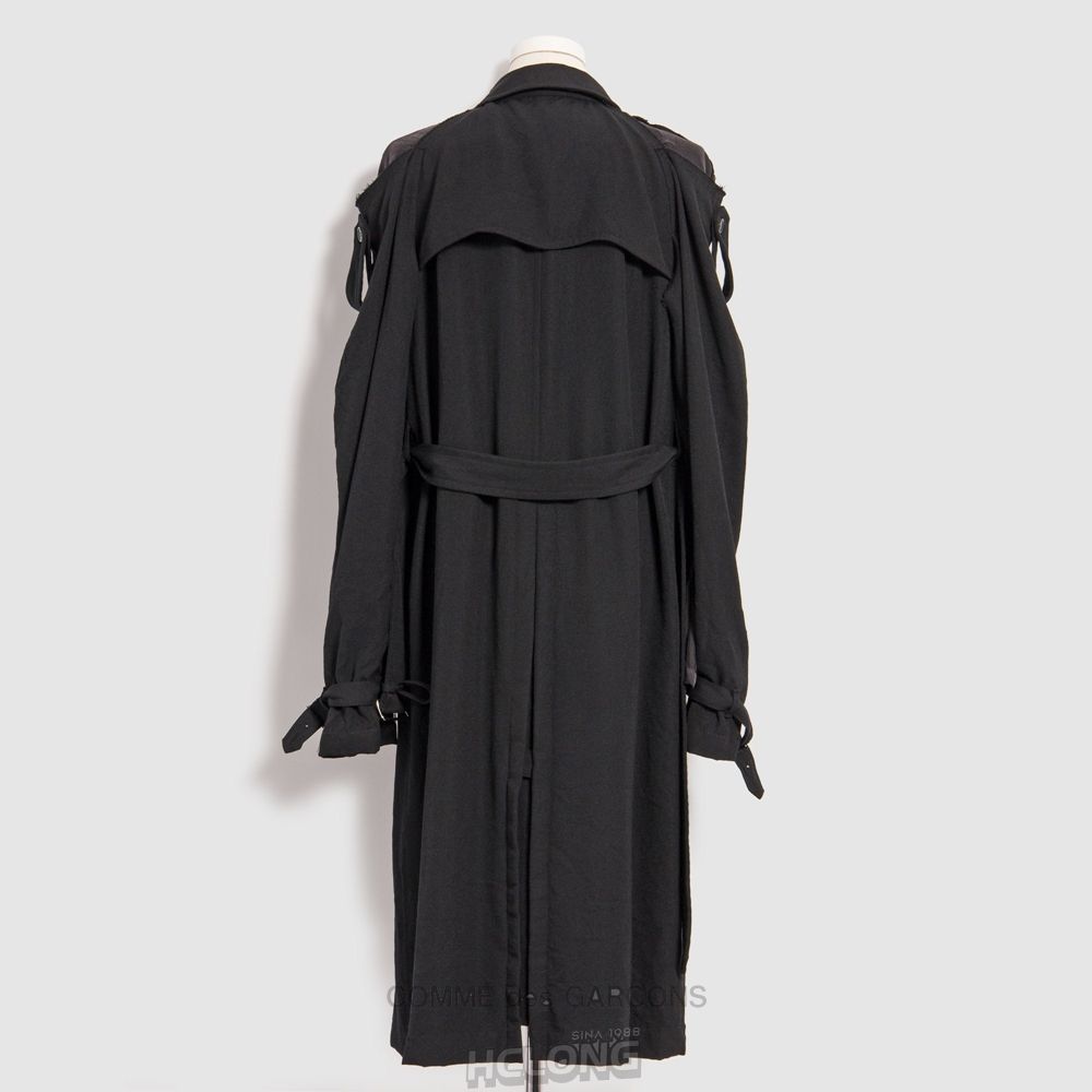 Comme Des Garcons BLACK Comme des Garçons - Uld Coat Overtøj Sort | 29610-LUJA