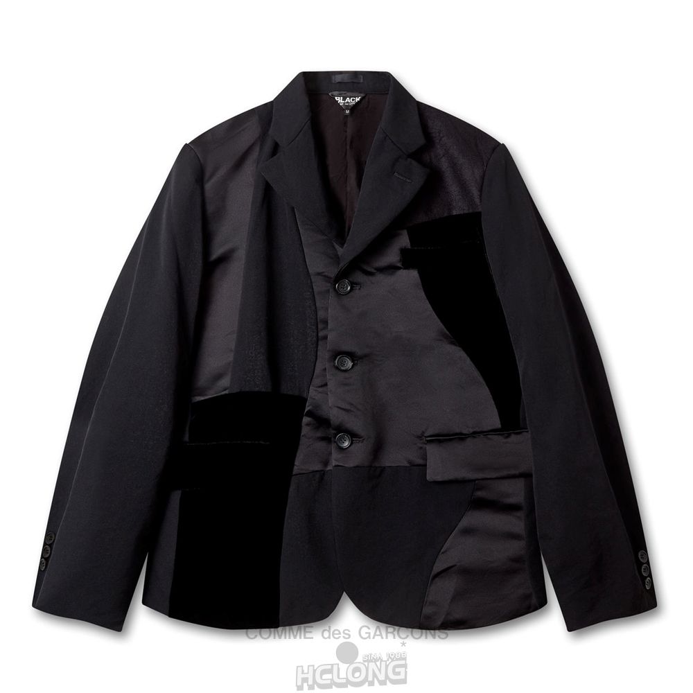 Comme Des Garcons BLACK Comme des Garçons - Tailored Patchwork Jacket Overtøj Sort | 30478-WHVF