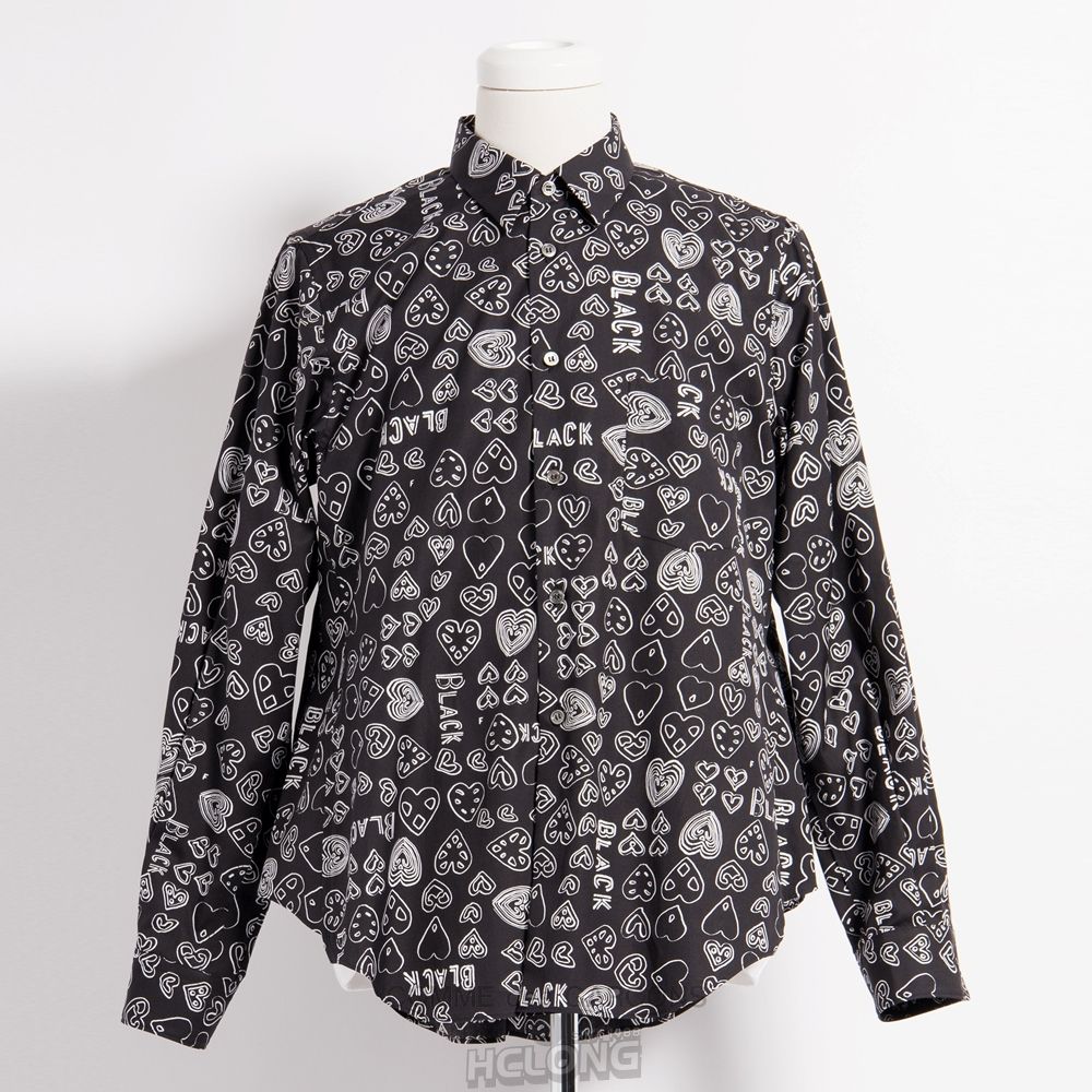 Comme Des Garcons BLACK Comme des Garçons - Filip Pagowski Bomulds Shirt Skjorte Sort | 30842-SKQH