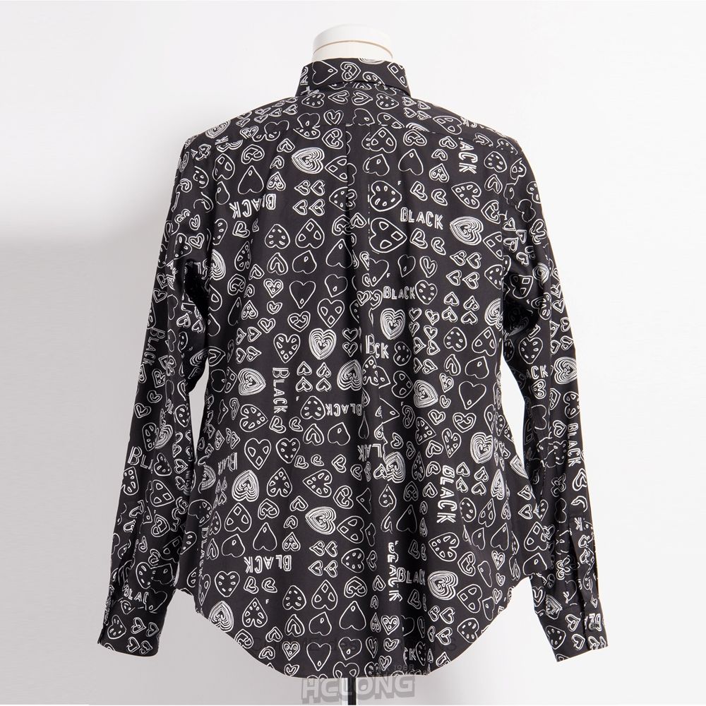 Comme Des Garcons BLACK Comme des Garçons - Filip Pagowski Bomulds Shirt Skjorte Sort | 30842-SKQH