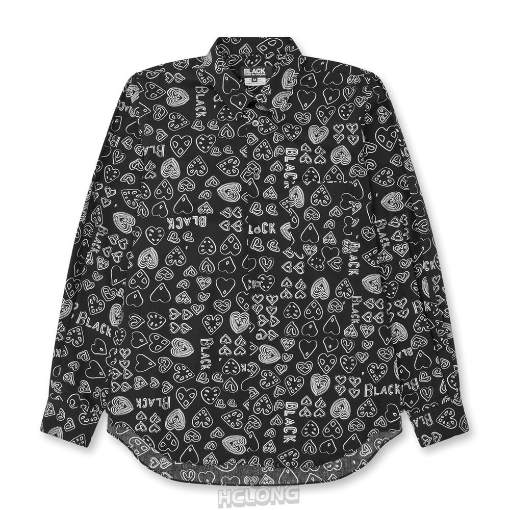 Comme Des Garcons BLACK Comme des Garçons - Filip Pagowski Bomulds Shirt Skjorte Sort | 30842-SKQH