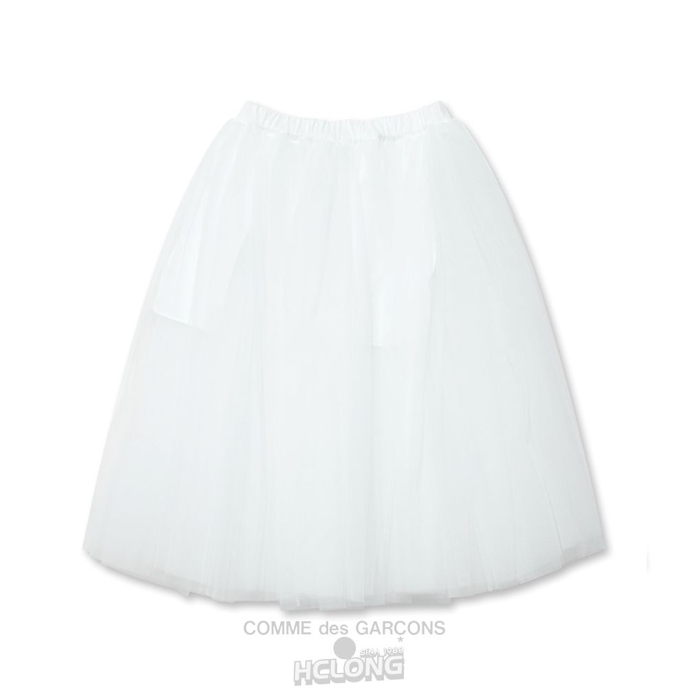 Comme Des Garcons BLACK Comme des Garçons - Nylon Tulle Skirt Skjorte Hvide | 30927-VKFE