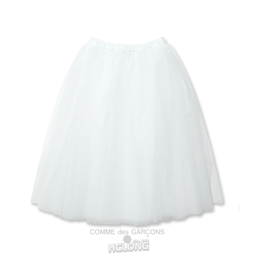 Comme Des Garcons BLACK Comme des Garçons - Nylon Tulle Skirt Skjorte Hvide | 30927-VKFE