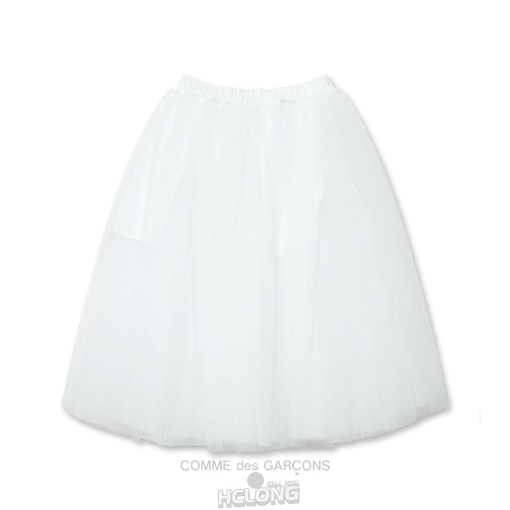 Comme Des Garcons BLACK Comme des Garçons - Nylon Tulle Skirt Skjorte Hvide | 30927-VKFE