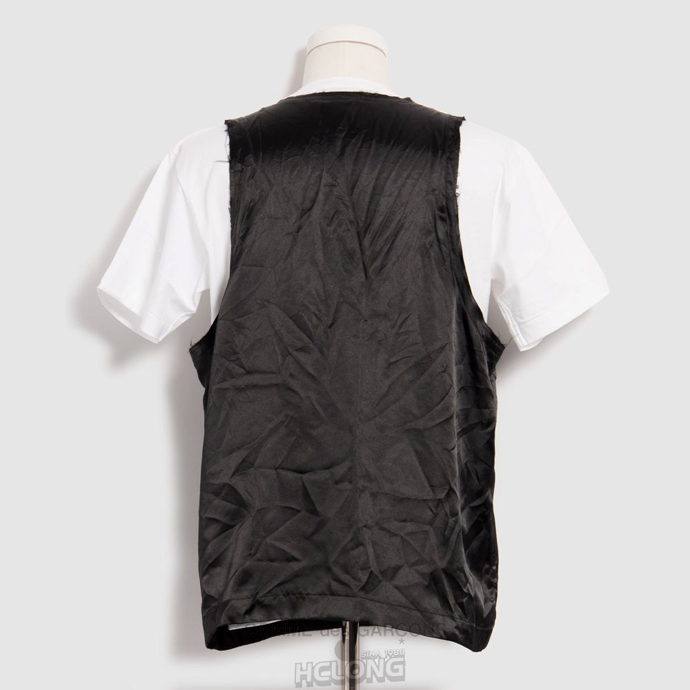 Comme Des Garcons BLACK Comme des Garçons - Message Kort Tanktop Tank Top Sort | 35067-OBKV