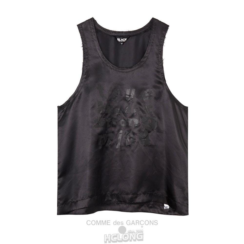 Comme Des Garcons BLACK Comme des Garçons - Message Kort Tanktop Tank Top Sort | 35067-OBKV