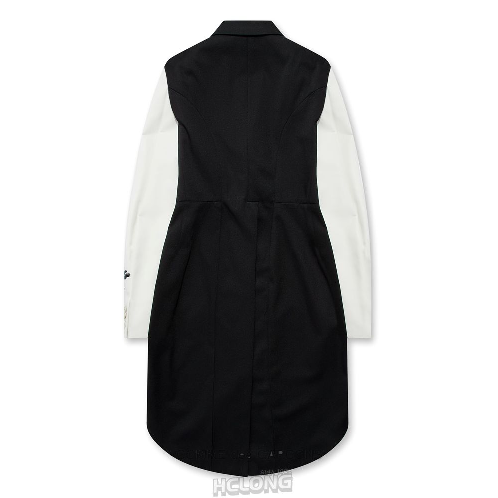 Comme Des Garcons BLACK Comme des Garçons - Strong Will Jacket Overtøj Sort Hvide | 37851-DUKN