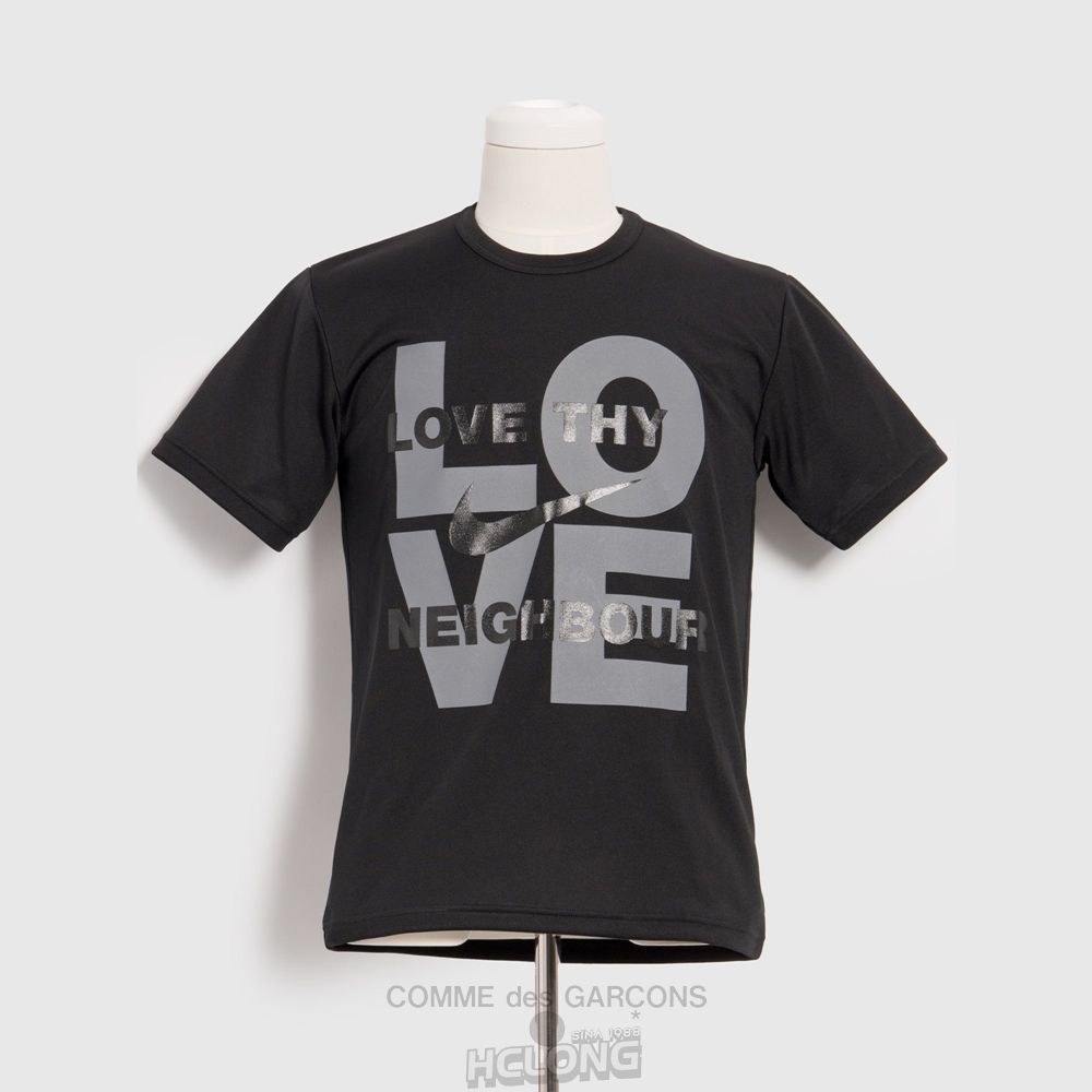 Comme Des Garcons BLACK Comme des Garçons - Nike Love Thy Neighbour T-Shirt Tee Sort | 40975-ANIG