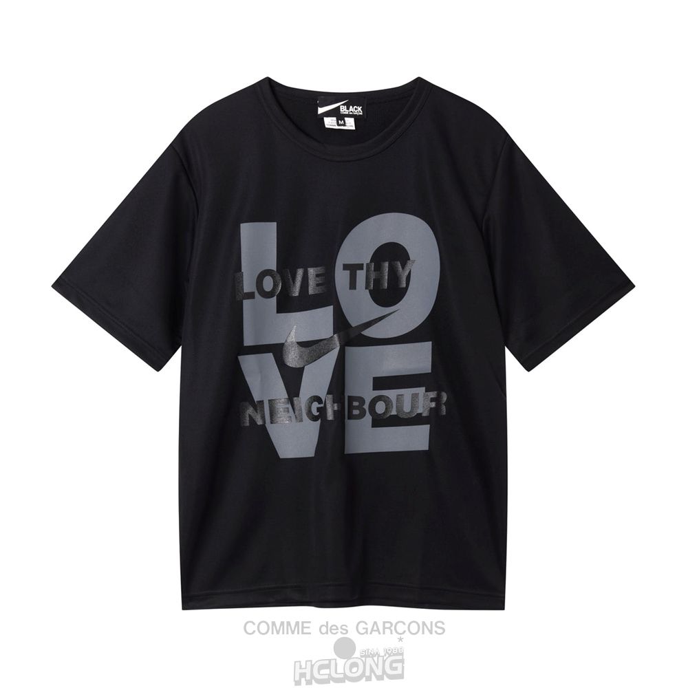 Comme Des Garcons BLACK Comme des Garçons - Nike Love Thy Neighbour T-Shirt Tee Sort | 40975-ANIG