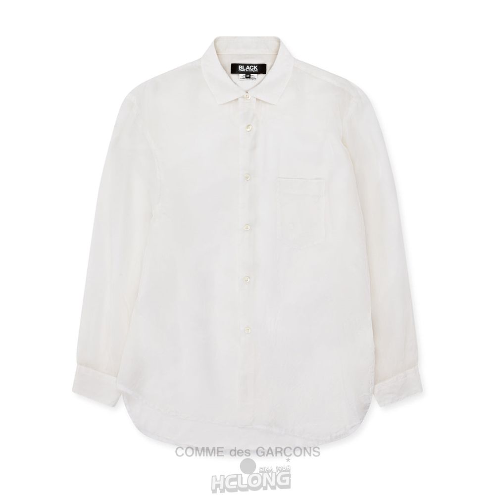 Comme Des Garcons BLACK Comme des Garçons - Bias Shirt Skjorte Hvide | 46378-KAPZ