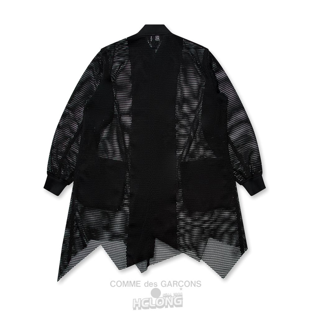 Comme Des Garcons BLACK Comme des Garçons - Raschel Mesh Coat Overtøj Sort | 48309-UBMX