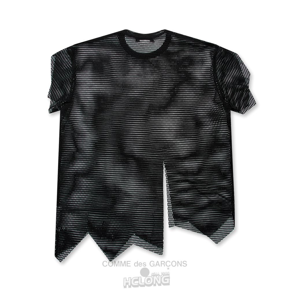 Comme Des Garcons BLACK Comme des Garçons - Raschel Mesh T-Shirt Tee Sort | 57132-RHEK