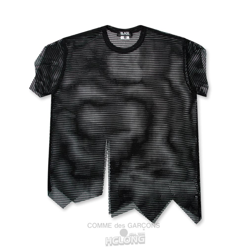 Comme Des Garcons BLACK Comme des Garçons - Raschel Mesh T-Shirt Tee Sort | 57132-RHEK