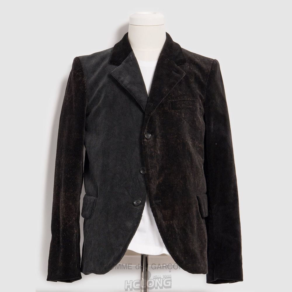 Comme Des Garcons BLACK Comme des Garçons - Tailored Corduroy Jacket Overtøj Sort | 58261-HXLJ