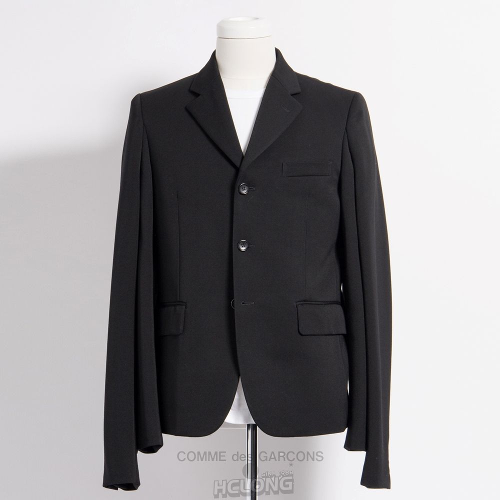 Comme Des Garcons BLACK Comme des Garçons - Uld Tailored Jacket Overtøj Sort | 64320-ELTD