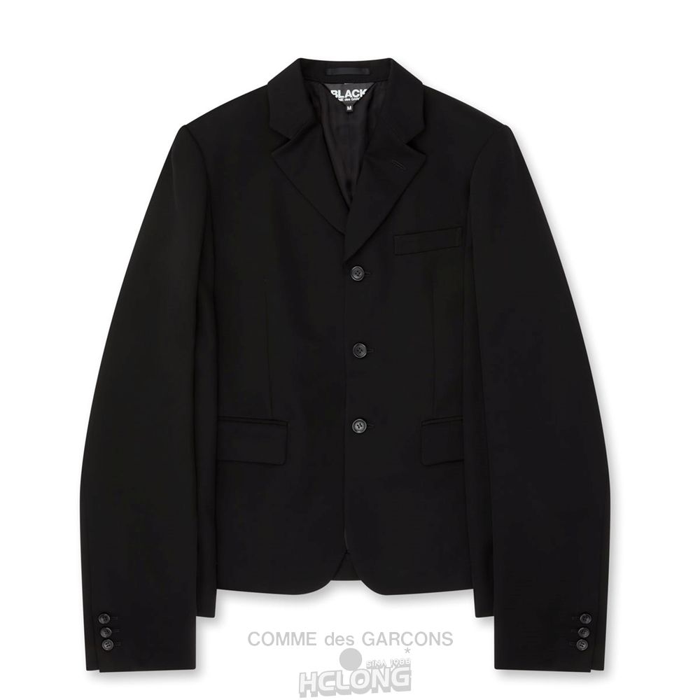 Comme Des Garcons BLACK Comme des Garçons - Uld Tailored Jacket Overtøj Sort | 64320-ELTD