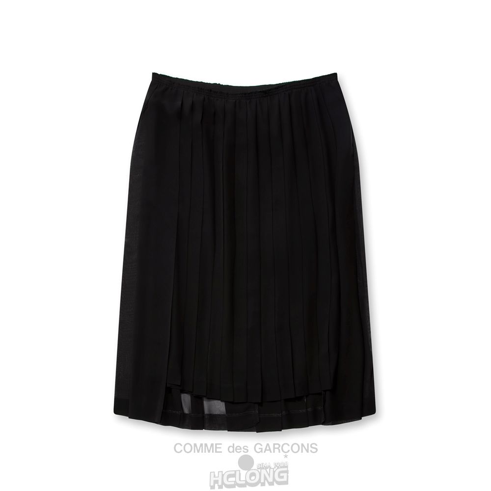 Comme Des Garcons BLACK Comme des Garçons - Polyester Georgette Skirt Skjorte Sort | 67083-QUKV